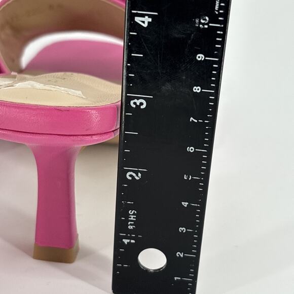 Rampage Shoes Womens Size 8.5 Pink Open Toe Heel Aubrie-22L Chain Slide Sandals - Picture 7 of 9